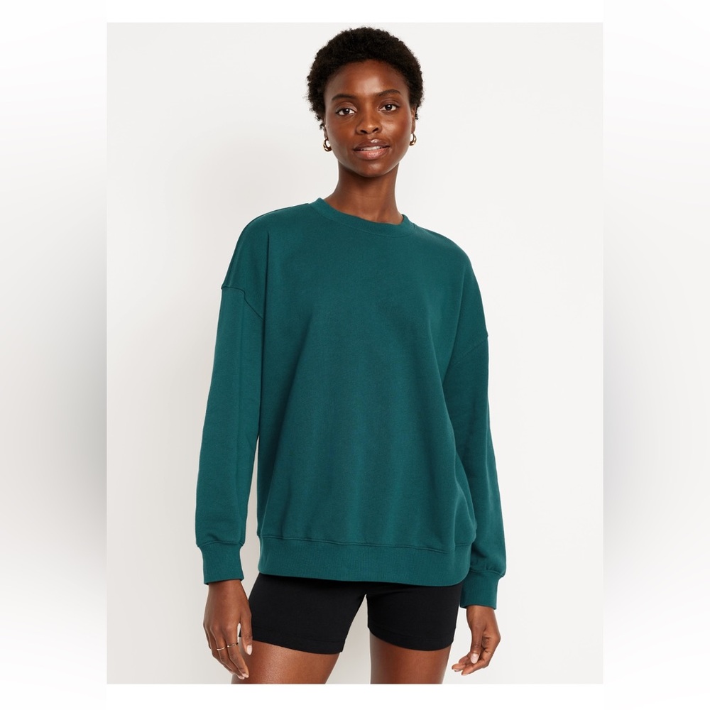 Old Navy SoComfy Oversized Tunic Sweatshirt in Jet Stream